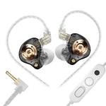 Auricolari cablati KZ EDZ con driver dinamico a banda ultralarga e ultraescursione + sistema di smorzamento a doppio stadio, lunghezza 1,2 m., Black 3.5mm, Black 3.5mm With Mic, Black Type-C Sound Card, White 3.5mm, White 3.5mm With Mic                ...