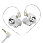 Auricolari cablati KZ EDZ con driver dinamico a banda ultralarga e ultraescursione + sistema di smorzamento a doppio stadio, lunghezza 1,2 m., Black 3.5mm, Black 3.5mm With Mic, Black Type-C Sound Card, White 3.5mm, White 3.5mm With Mic                ...