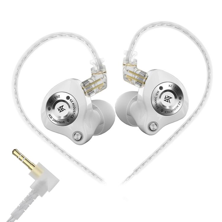 Auricolari cablati KZ EDZ con driver dinamico a banda ultralarga e ultraescursione + sistema di smorzamento a doppio stadio, lunghezza 1,2 m., Black 3.5mm, Black 3.5mm With Mic, Black Type-C Sound Card, White 3.5mm, White 3.5mm With Mic                ...