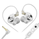 Auricolari cablati KZ EDZ con driver dinamico a banda ultralarga e ultraescursione + sistema di smorzamento a doppio stadio, lunghezza 1,2 m., Black 3.5mm, Black 3.5mm With Mic, Black Type-C Sound Card, White 3.5mm, White 3.5mm With Mic                ...