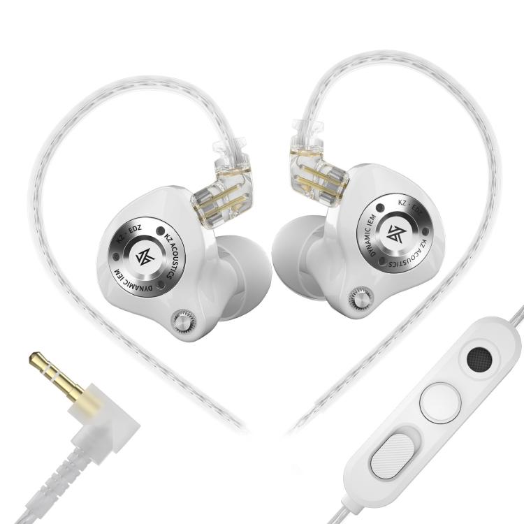 Auricolari cablati KZ EDZ con driver dinamico a banda ultralarga e ultraescursione + sistema di smorzamento a doppio stadio, lunghezza 1,2 m., Black 3.5mm, Black 3.5mm With Mic, Black Type-C Sound Card, White 3.5mm, White 3.5mm With Mic                ...