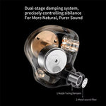 Auricolari cablati KZ EDZ con driver dinamico a banda ultralarga e ultraescursione + sistema di smorzamento a doppio stadio, lunghezza 1,2 m., Black 3.5mm, Black 3.5mm With Mic, Black Type-C Sound Card, White 3.5mm, White 3.5mm With Mic                ...