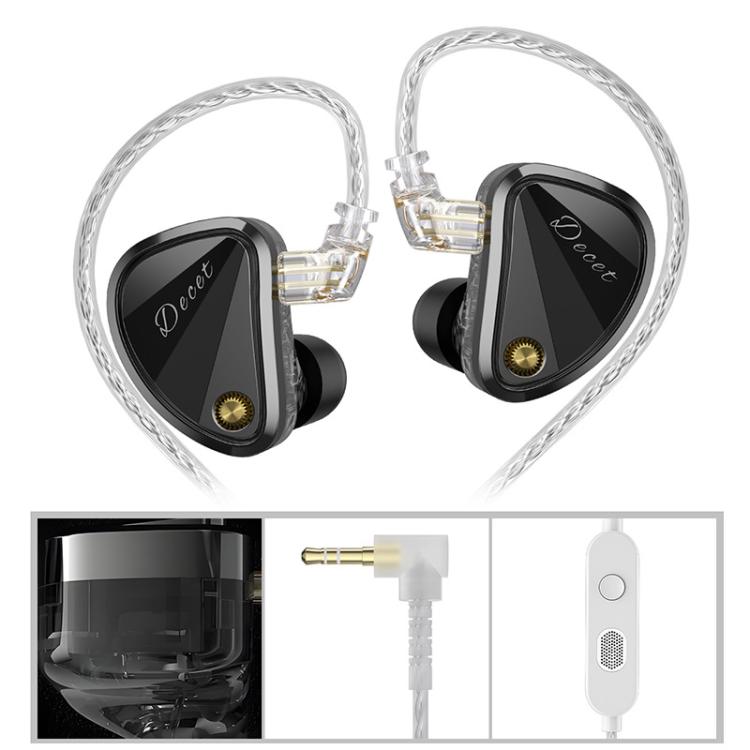 Auricolari cablati KZ Decet con 10 driver dinamici da 3,5 mm e cavo da 1,2 m, design a matrice., Original Sound Standard, Original Sound With Mic, Tuned Standard, Tuned With Mic