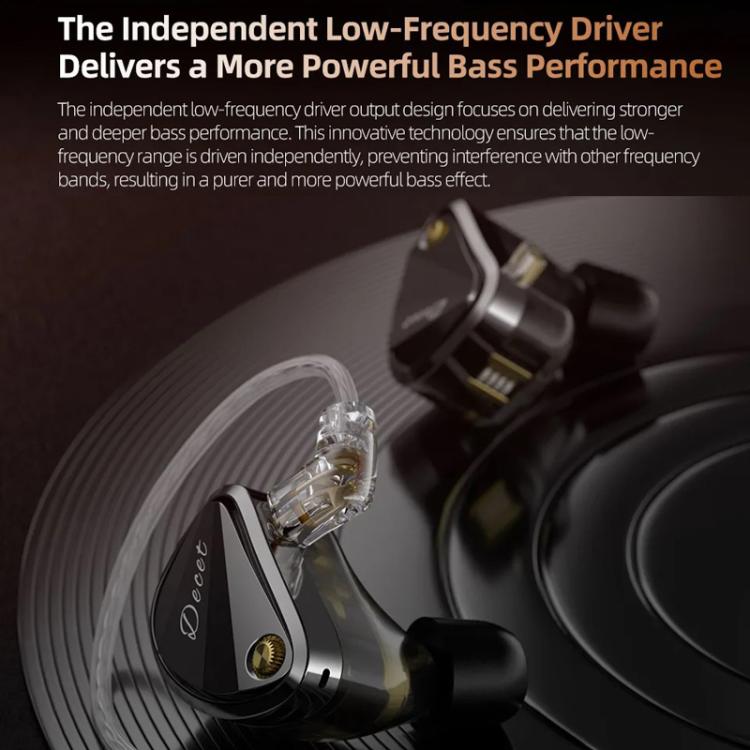 Auricolari cablati KZ Decet con 10 driver dinamici da 3,5 mm e cavo da 1,2 m, design a matrice., Original Sound Standard, Original Sound With Mic, Tuned Standard, Tuned With Mic
