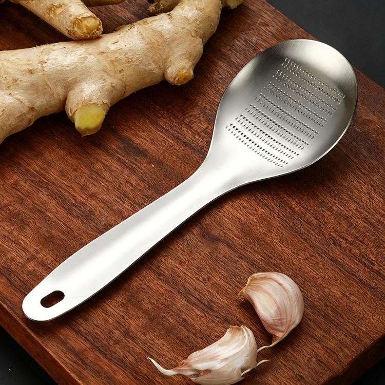 LsCook Tritatutto per zenzero e aglio, manuale per uso domestico, 430 Steel Large Spoon Grinder