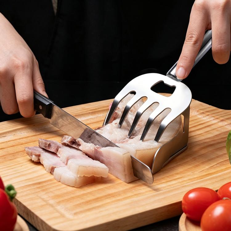 LsCook - Paramano multifunzionale a forma di artiglio d'orso per tritare la carne al barbecue, All-Steel