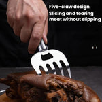 LsCook - Paramano multifunzionale a forma di artiglio d'orso per tritare la carne al barbecue, All-Steel