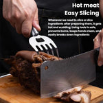 LsCook - Paramano multifunzionale a forma di artiglio d'orso per tritare la carne al barbecue, All-Steel