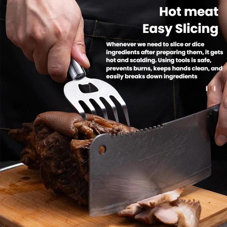 LsCook - Paramano multifunzionale a forma di artiglio d'orso per tritare la carne al barbecue, All-Steel