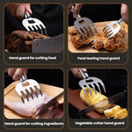 LsCook - Paramano multifunzionale a forma di artiglio d'orso per tritare la carne al barbecue, All-Steel