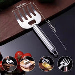 LsCook - Paramano multifunzionale a forma di artiglio d'orso per tritare la carne al barbecue, All-Steel