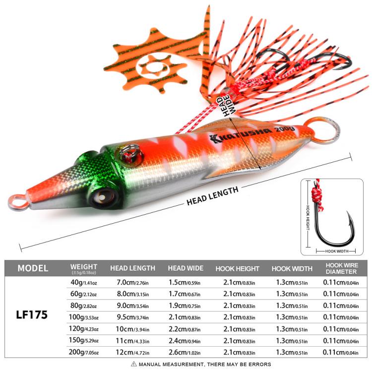 PROBEROS Esche artificiali luminose per jigging di calamari, jig verticali per acqua salata con gonna in silicone, rivestimento laser, esche da pesca in metallo affondanti, 40G, 60G, 80G, 100G