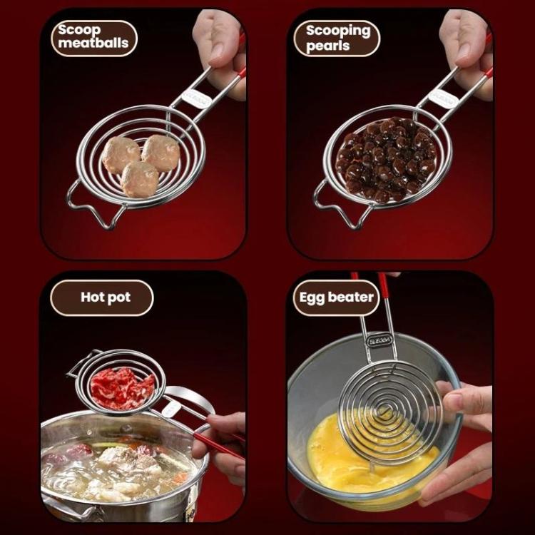 LsCook 304 Separatore di albumi a spirale in acciaio inossidabile, strumento per estrarre tuorli