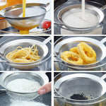 Cucchiaio scolapasta a gancio singolo LsCook in acciaio inox 304 con filtro a rete., 12cm