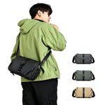 WEIXIER WD5628 Borsa a tracolla da uomo, grande capacità, marsupio con fibbia magnetica e fondo espandibile per treppiede
