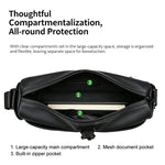 WEIXIER WD5628 Borsa a tracolla da uomo, grande capacità, marsupio con fibbia magnetica e fondo espandibile per treppiede