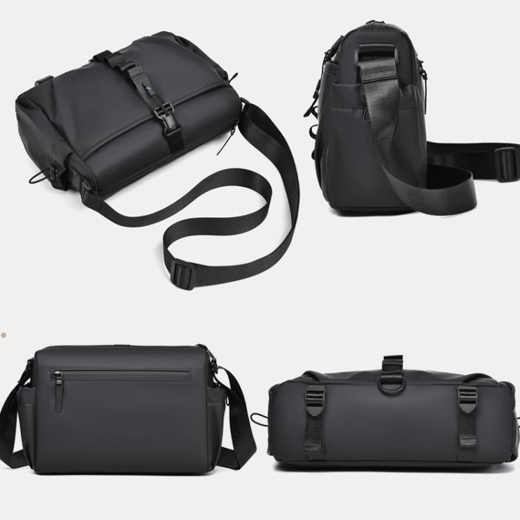 WEIXIER WD5628 Borsa a tracolla da uomo, grande capacità, marsupio con fibbia magnetica e fondo espandibile per treppiede