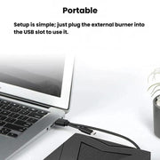 External DVD Drive USB 3.0 & Type-C Dual Interface Portable External Drive, Portable External Drive