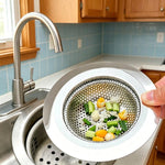 LsCook Filtro per lavello in acciaio inox con bordo largo da 11,5 cm, strumento per filtrare i residui di cibo
