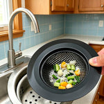 LsCook Filtro per lavello in acciaio inox con bordo largo da 11,5 cm, strumento per filtrare i residui di cibo