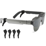 Set di 4 ganci auricolari antiscivolo in silicone per occhiali intelligenti AI, impugnature auricolari universali e comode per occhiali Meta Ray-Ban, Xreal, Thunderbird
