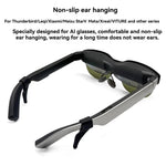 Set di 4 ganci auricolari antiscivolo in silicone per occhiali intelligenti AI, impugnature auricolari universali e comode per occhiali Meta Ray-Ban, Xreal, Thunderbird