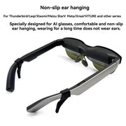 Set di 4 ganci auricolari antiscivolo in silicone per occhiali intelligenti AI, impugnature auricolari universali e comode per occhiali Meta Ray-Ban, Xreal, Thunderbird
