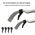 Set di 4 ganci auricolari antiscivolo in silicone per occhiali intelligenti AI, impugnature auricolari universali e comode per occhiali Meta Ray-Ban, Xreal, Thunderbird