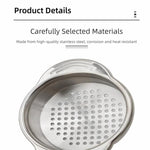 LsCook Kitchen Colino per lattine in acciaio inox 304 con impugnatura antiscivolo e doppio manico, strumento per scolare