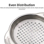 LsCook Kitchen Colino per lattine in acciaio inox 304 con impugnatura antiscivolo e doppio manico, strumento per scolare