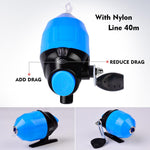 Kit completo da pesca PROBEROS con canna e mulinello, canna telescopica da 1,8 m con mulinello a bobina fissa, portatile e da viaggio, con borsa per il trasporto., CAST Blue, SPIN Blue, CAST Green, SPIN Green