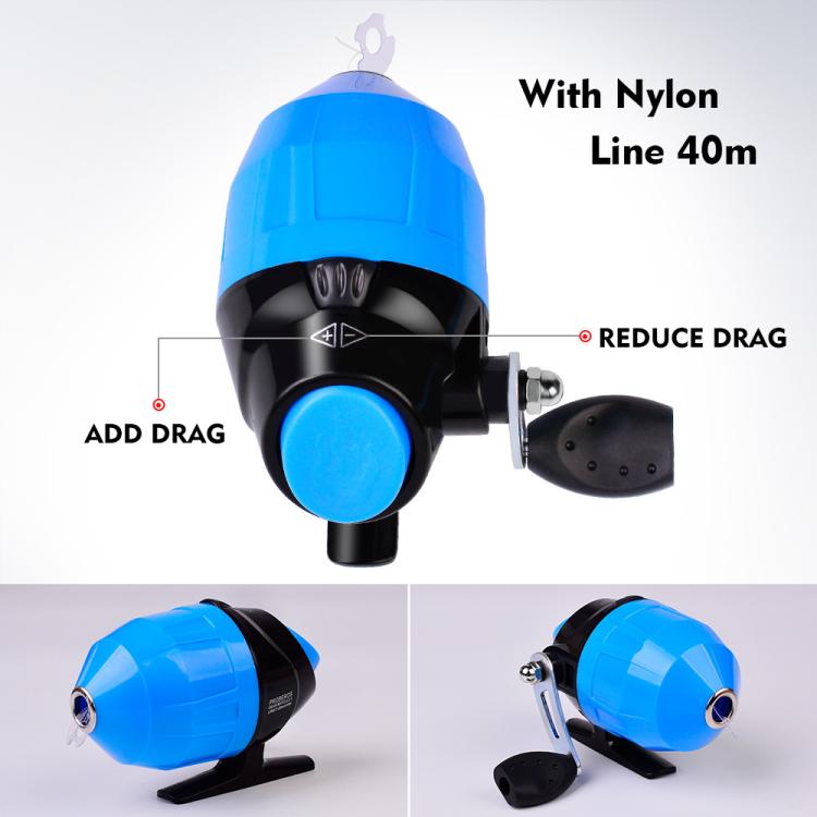 Kit completo da pesca PROBEROS con canna e mulinello, canna telescopica da 1,8 m con mulinello a bobina fissa, portatile e da viaggio, con borsa per il trasporto., CAST Blue, SPIN Blue, CAST Green, SPIN Green