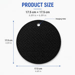 Tovaglietta rotonda in silicone a nido d'ape LsCook, resistente al calore, antiscivolo e isolante.