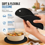 Tovaglietta rotonda in silicone a nido d'ape LsCook, resistente al calore, antiscivolo e isolante.