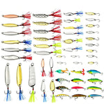 Kit di esche artificiali da pesca a cucchiaio, set di esche rigide in metallo con ami singoli e tripli, piume, PROBEROS 9 In 1, PROBEROS 10 In 1, PROBEROS 16 In 1, PROBEROS 17 In 1, PROBEROS 19 In 1, PROBEROS 38 In 1 A, PROBEROS 38 In 1 B              ...