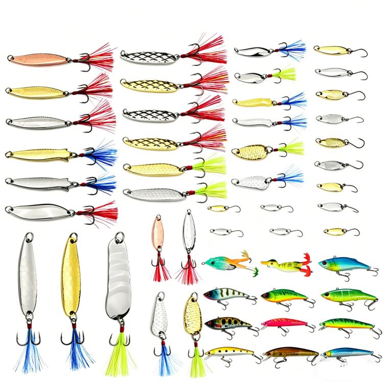 Kit di esche artificiali da pesca a cucchiaio, set di esche rigide in metallo con ami singoli e tripli, piume, PROBEROS 9 In 1, PROBEROS 10 In 1, PROBEROS 16 In 1, PROBEROS 17 In 1, PROBEROS 19 In 1, PROBEROS 38 In 1 A, PROBEROS 38 In 1 B              ...
