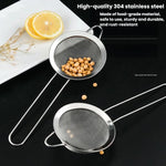 Setaccio per succhi di latte in acciaio inox 304, setaccio per farina da cucina a maglia ultrafine., Round Base