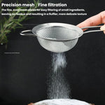 Setaccio per succhi di latte in acciaio inox 304, setaccio per farina da cucina a maglia ultrafine., Round Base