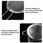 Setaccio per succhi di latte in acciaio inox 304, setaccio per farina da cucina a maglia ultrafine., Round Base
