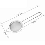 Setaccio per succhi di latte in acciaio inox 304, setaccio per farina da cucina a maglia ultrafine., Round Base