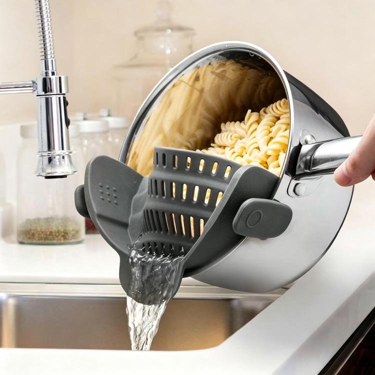 LsCook Scolapasta in silicone a bocca larga