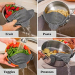 LsCook Scolapasta in silicone a bocca larga
