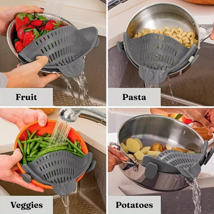 LsCook Scolapasta in silicone a bocca larga