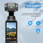 Set di pellicole protettive per schermo DJI Pocket 4: vetro temperato con durezza 9H, pellicola protettiva per obiettivo.