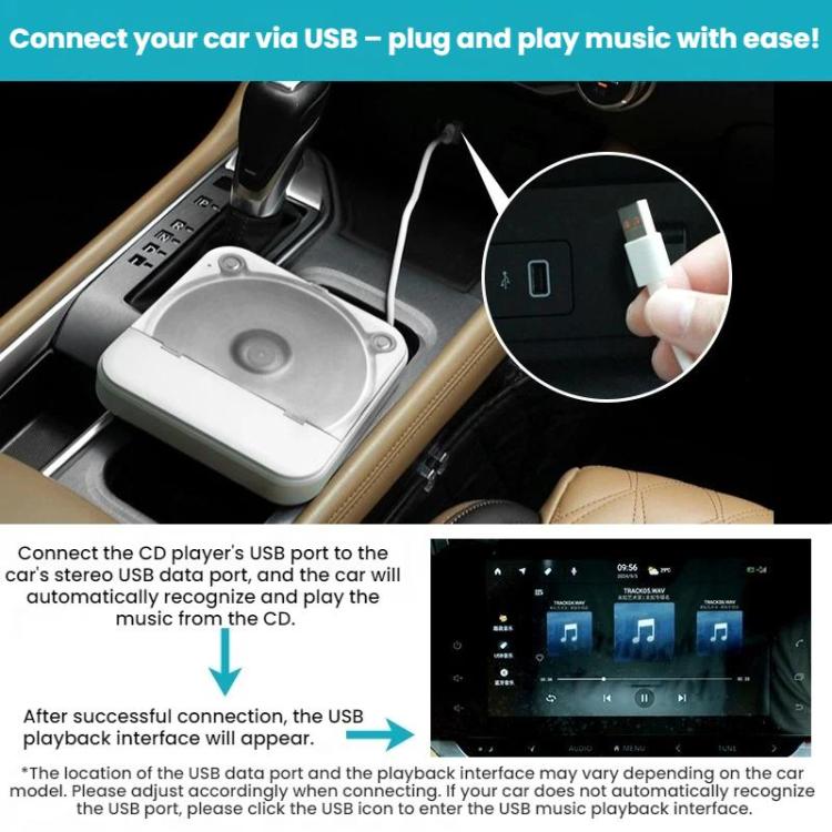 Lettore CD esterno USB per auto compatibile CD 12 cm