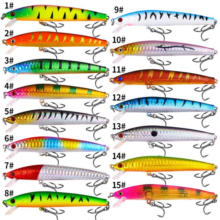 HENGJIA MI178 Esca artificiale a forma di minnow, stile drop-shot, micro-esca affondante per pesci predatori d'acqua dolce