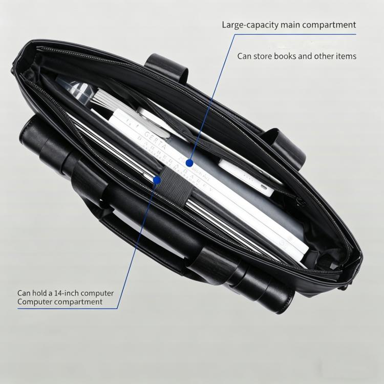 WEIXIER Borsa da lavoro/borsa per laptop da 14 pollici impermeabile, borsa a tracolla casual con tracolla per bagagliaio