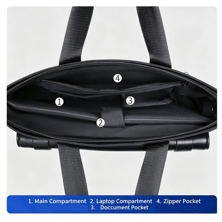 WEIXIER Borsa da lavoro/borsa per laptop da 14 pollici impermeabile, borsa a tracolla casual con tracolla per bagagliaio