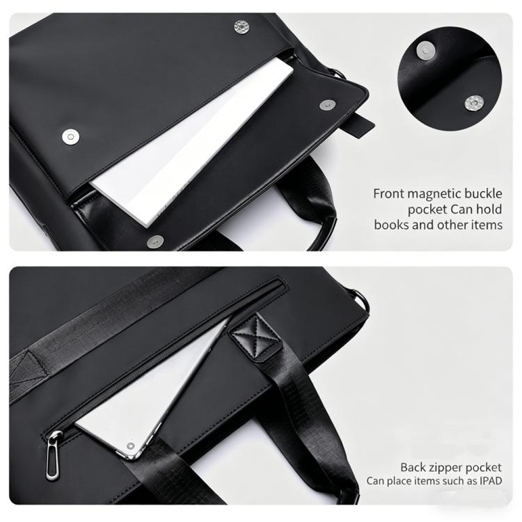 WEIXIER Borsa da lavoro/borsa per laptop da 14 pollici impermeabile, borsa a tracolla casual con tracolla per bagagliaio