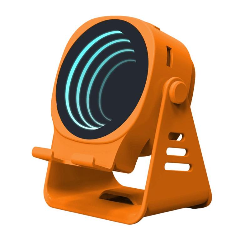 Altoparlante a induzione wireless con supporto per telefono, altoparlante Bluetooth multifunzione da scrivania con luce notturna